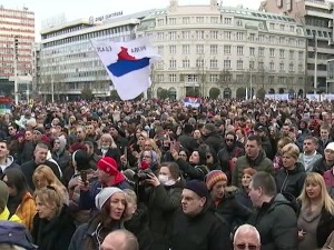 Beograd, protest građana nezadovoljnih merama protiv epidemije