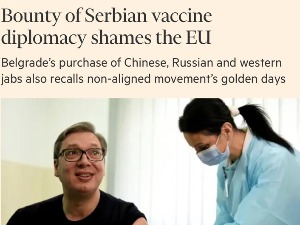 Fajnenšel tajms: Učinak srpske vakcina-diplomatije sramota za EU