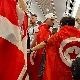Bliski susret navijača Danske i Tunisa u metrou